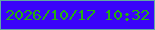 文字の大きさ：2、枠の色：60aaa4、背景の色：3a04fa、文字の色：24af0f 無料ブログパーツのブログ時計
