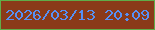 文字の大きさ：4、枠の色：60ac49、背景の色：8a3a19、文字の色：5690f5 無料ブログパーツのブログ時計