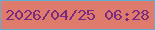文字の大きさ：1、枠の色：60adcf、背景の色：df7b6c、文字の色：7a2b7d 無料ブログパーツのブログ時計