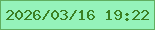 文字の大きさ：1、枠の色：60ae5f、背景の色：95f3ba、文字の色：3b8022 無料ブログパーツのブログ時計
