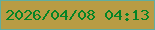 文字の大きさ：5、枠の色：60ae9f、背景の色：b89c44、文字の色：058426 無料ブログパーツのブログ時計