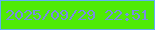 文字の大きさ：1、枠の色：60b0f5、背景の色：4feb07、文字の色：798ce2 無料ブログパーツのブログ時計