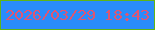 文字の大きさ：1、枠の色：60b515、背景の色：2a8cfb、文字の色：df5672 無料ブログパーツのブログ時計