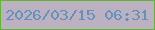 文字の大きさ：4、枠の色：60b531、背景の色：bcb1c0、文字の色：6490bc 無料ブログパーツのブログ時計
