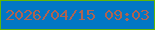 文字の大きさ：4、枠の色：60b706、背景の色：0177c5、文字の色：af6350 無料ブログパーツのブログ時計