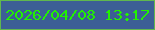 文字の大きさ：2、枠の色：60b84e、背景の色：3c5f95、文字の色：22f102 無料ブログパーツのブログ時計
