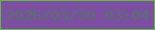 文字の大きさ：3、枠の色：60ba3b、背景の色：7d4fa2、文字の色：557366 無料ブログパーツのブログ時計