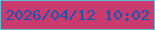 文字の大きさ：3、枠の色：60bed6、背景の色：c93b6e、文字の色：1357ae 無料ブログパーツのブログ時計