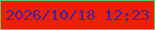 文字の大きさ：1、枠の色：60c281、背景の色：eb1f01、文字の色：4121a6 無料ブログパーツのブログ時計