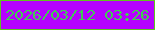 文字の大きさ：3、枠の色：60c41f、背景の色：b502ff、文字の色：40cc53 無料ブログパーツのブログ時計