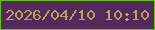 文字の大きさ：3、枠の色：60c50c、背景の色：542a5c、文字の色：bca05c 無料ブログパーツのブログ時計