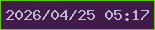 文字の大きさ：2、枠の色：60c809、背景の色：411b49、文字の色：c1b7d4 無料ブログパーツのブログ時計