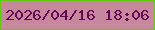 文字の大きさ：4、枠の色：60ca0d、背景の色：c7879e、文字の色：670853 無料ブログパーツのブログ時計