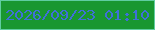 文字の大きさ：1、枠の色：60cda1、背景の色：199731、文字の色：3f70d8 無料ブログパーツのブログ時計