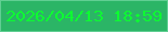 文字の大きさ：2、枠の色：60cf92、背景の色：2bb566、文字の色：0dfb32 無料ブログパーツのブログ時計
