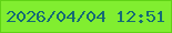 文字の大きさ：2、枠の色：60d316、背景の色：81ee30、文字の色：156b75 無料ブログパーツのブログ時計