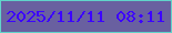 文字の大きさ：1、枠の色：60d4ca、背景の色：6960a0、文字の色：3c04ff 無料ブログパーツのブログ時計