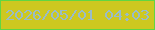 文字の大きさ：3、枠の色：60d643、背景の色：cdc820、文字の色：99bcc8 無料ブログパーツのブログ時計