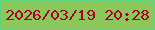 文字の大きさ：3、枠の色：60d680、背景の色：8bc75a、文字の色：aa0021 無料ブログパーツのブログ時計