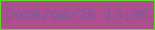文字の大きさ：4、枠の色：60d72a、背景の色：ac4f8d、文字の色：7b59a3 無料ブログパーツのブログ時計