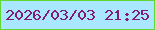 文字の大きさ：3、枠の色：60d733、背景の色：a9e7ff、文字の色：801c75 無料ブログパーツのブログ時計