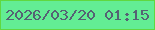 文字の大きさ：5、枠の色：60d840、背景の色：63ed94、文字の色：556274 無料ブログパーツのブログ時計