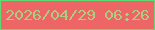 文字の大きさ：3、枠の色：60d873、背景の色：ee6566、文字の色：adcb81 無料ブログパーツのブログ時計