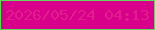 文字の大きさ：2、枠の色：60da5b、背景の色：d8008a、文字の色：e01f8c 無料ブログパーツのブログ時計