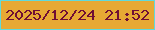 文字の大きさ：1、枠の色：60dadb、背景の色：e7a934、文字の色：700f34 無料ブログパーツのブログ時計