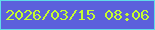文字の大きさ：5、枠の色：60dbe9、背景の色：5c60dc、文字の色：c5fc2f 無料ブログパーツのブログ時計