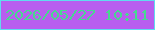 文字の大きさ：4、枠の色：60dbef、背景の色：b85eef、文字の色：47d88f 無料ブログパーツのブログ時計