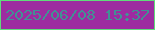 文字の大きさ：5、枠の色：60dc7b、背景の色：9d2ca0、文字の色：419194 無料ブログパーツのブログ時計