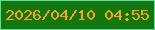 文字の大きさ：3、枠の色：60dd9c、背景の色：13760f、文字の色：faa511 無料ブログパーツのブログ時計