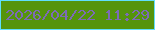 文字の大きさ：4、枠の色：60defd、背景の色：55940c、文字の色：7c6bb6 無料ブログパーツのブログ時計