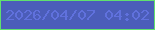 文字の大きさ：5、枠の色：60e06e、背景の色：4b5db9、文字の色：6071dd 無料ブログパーツのブログ時計