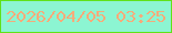 文字の大きさ：1、枠の色：60e119、背景の色：8cf5d2、文字の色：f7ab7a 無料ブログパーツのブログ時計