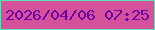 文字の大きさ：4、枠の色：60e1b5、背景の色：d5519b、文字の色：6b01a6 無料ブログパーツのブログ時計