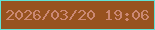 文字の大きさ：4、枠の色：60e2d5、背景の色：97521f、文字の色：cb8873 無料ブログパーツのブログ時計