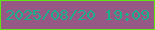文字の大きさ：2、枠の色：60e513、背景の色：965884、文字の色：1daf87 無料ブログパーツのブログ時計