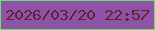 文字の大きさ：3、枠の色：60e86b、背景の色：8e52a6、文字の色：641e36 無料ブログパーツのブログ時計