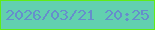 文字の大きさ：5、枠の色：60ec17、背景の色：62d0af、文字の色：668ecc 無料ブログパーツのブログ時計