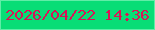 文字の大きさ：1、枠の色：60eda7、背景の色：08dd76、文字の色：d81457 無料ブログパーツのブログ時計