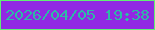 文字の大きさ：1、枠の色：60f074、背景の色：9129e3、文字の色：2cbba6 無料ブログパーツのブログ時計