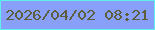 文字の大きさ：3、枠の色：60f0ec、背景の色：89a0fa、文字の色：5d5f3c 無料ブログパーツのブログ時計