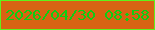 文字の大きさ：1、枠の色：60f11b、背景の色：d86313、文字の色：0dce13 無料ブログパーツのブログ時計