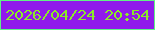 文字の大きさ：1、枠の色：60f286、背景の色：901aeb、文字の色：8beb28 無料ブログパーツのブログ時計