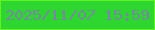 文字の大きさ：3、枠の色：60f31f、背景の色：2ed730、文字の色：7988a2 無料ブログパーツのブログ時計
