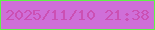 文字の大きさ：3、枠の色：60f348、背景の色：cf6fd8、文字の色：cb50b4 無料ブログパーツのブログ時計