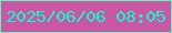 文字の大きさ：4、枠の色：60f6b6、背景の色：cb57a4、文字の色：0bfcd2 無料ブログパーツのブログ時計