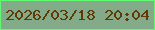 文字の大きさ：5、枠の色：60f970、背景の色：83aa89、文字の色：603903 無料ブログパーツのブログ時計